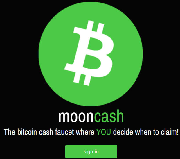 Registrazione Moon Cash Faucet